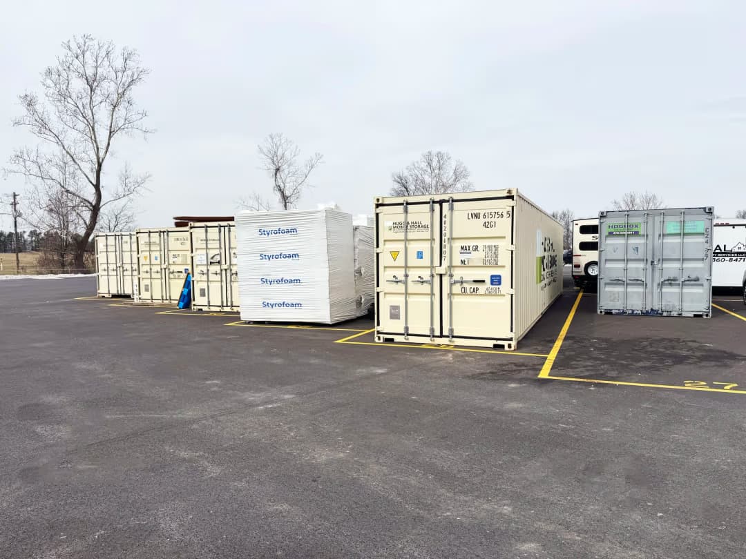 Construction equipment storage at Prime Parking NWA
